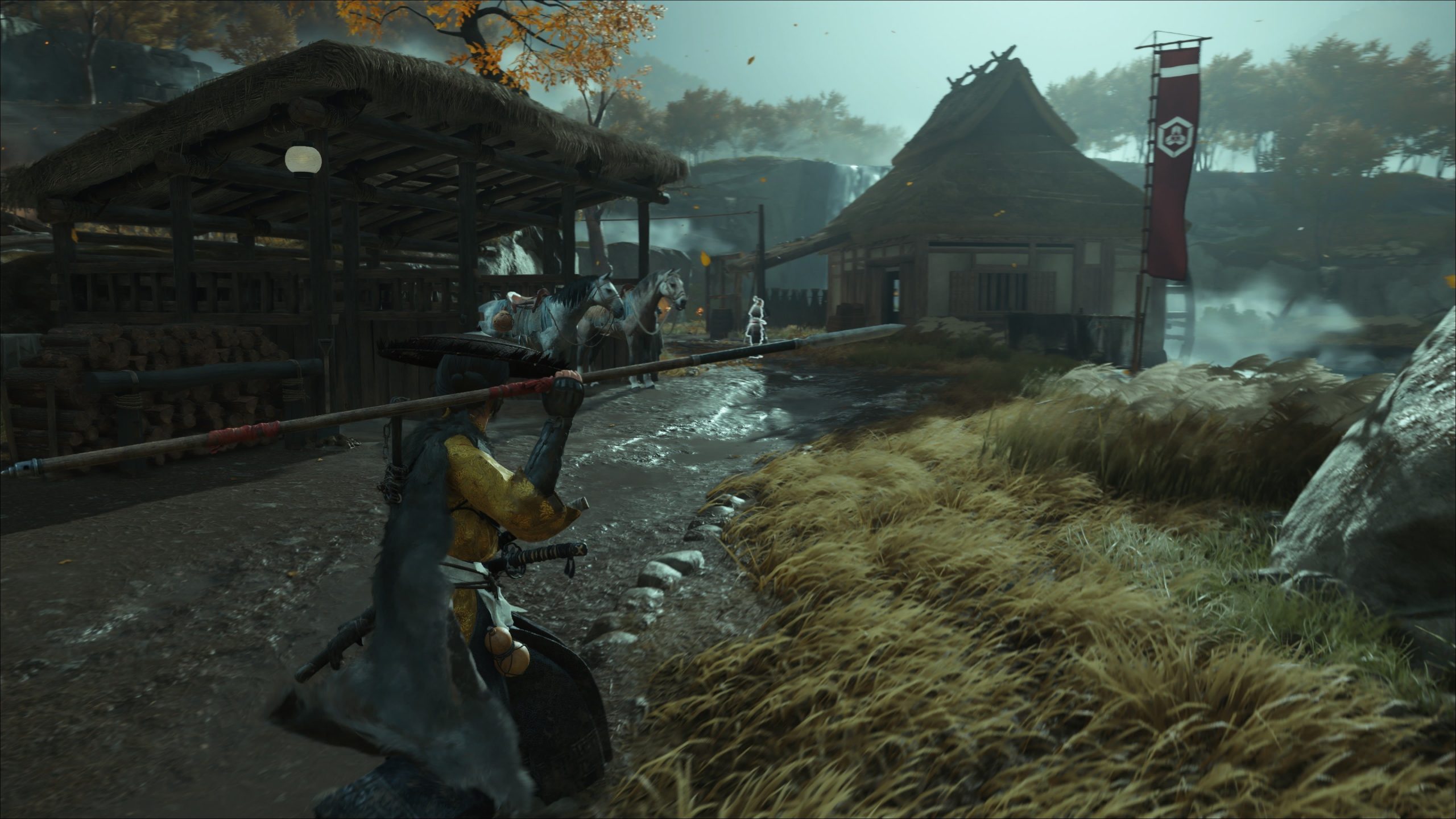 Ghost of Yōtei duel au katana sous la neige