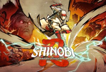 Shinobi Art of Vengeance – héros ninja sur fond de lune rouge